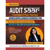 Commercial's Audit SAAR Handwritten Class Notes on Advanced Auditing, Assurance & Professional Ethics for CA Final May 2024 Exam [New Syllabus 2023] by CA. Khusboo Girish Sanghavi